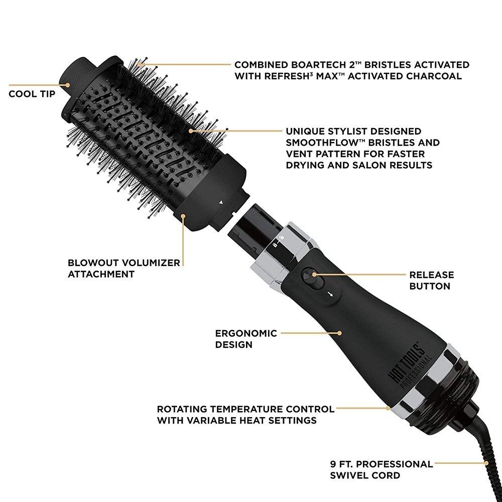 DETACHABLE DUAL SET VOLUMISER BLOW DRY BRUSH