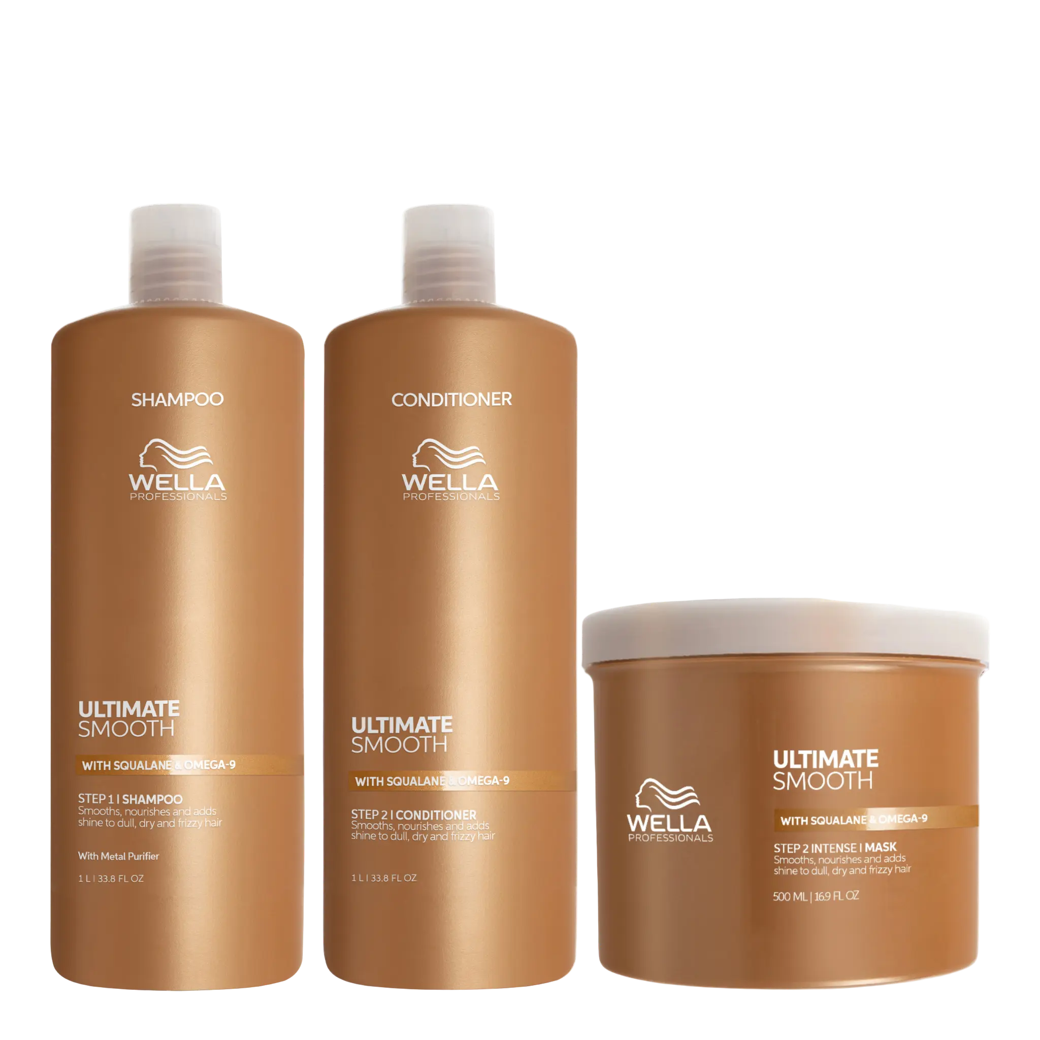 Wella Ultimate Smooth Big Bottle Trio with Mask Bundle